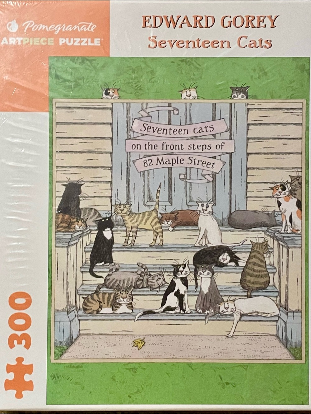 Edward Gorey 'Seventeen Cats' Puzzle - 300 pcs - New